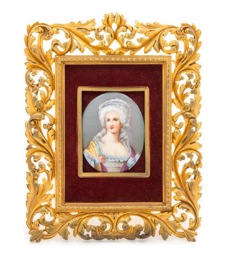 * A Continental Porcelain Portrait Medallion Medallion: (1 of 1)
