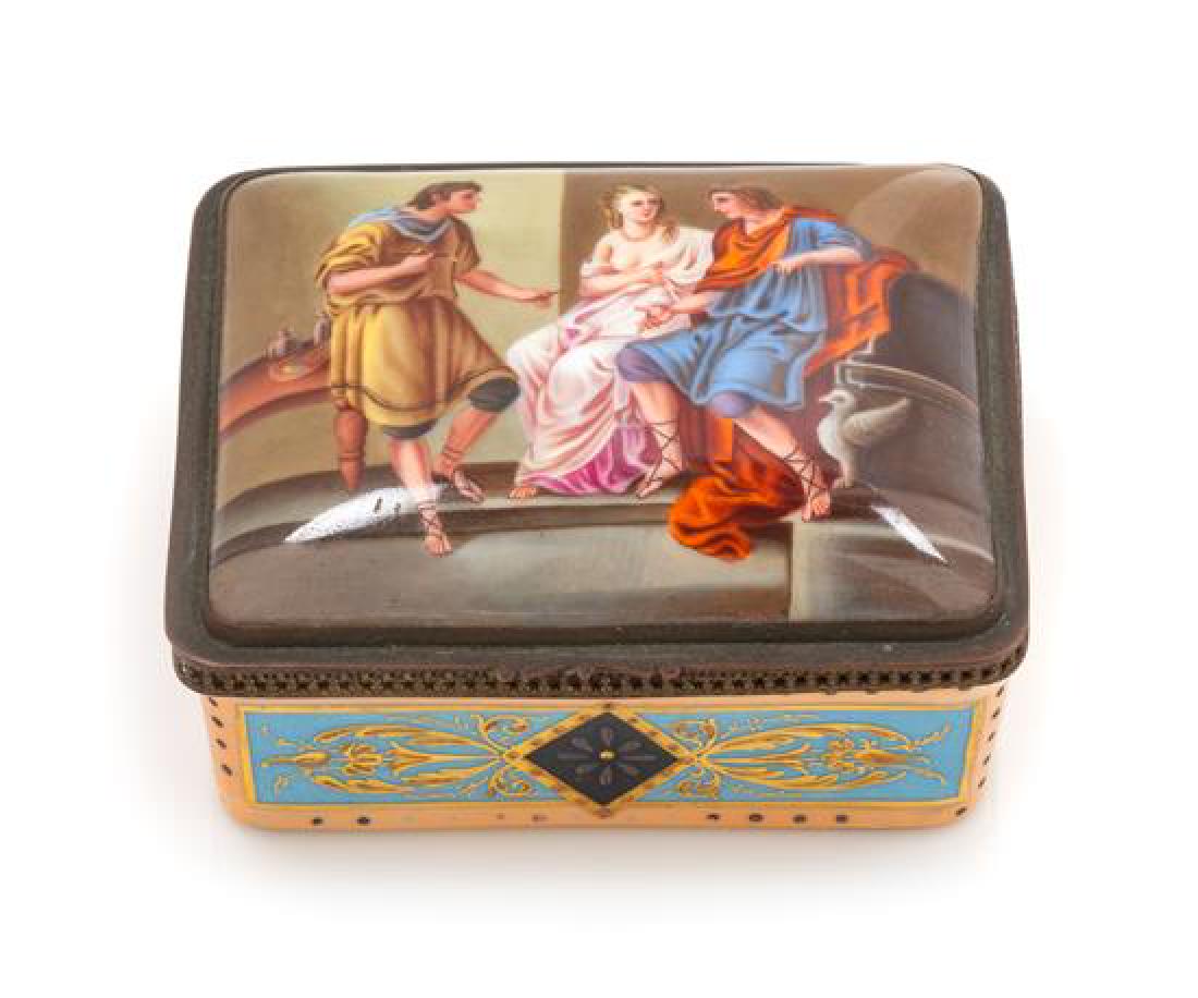 * A Vienna Porcelain Box Width 3 1/4 inches. (1 of 1)