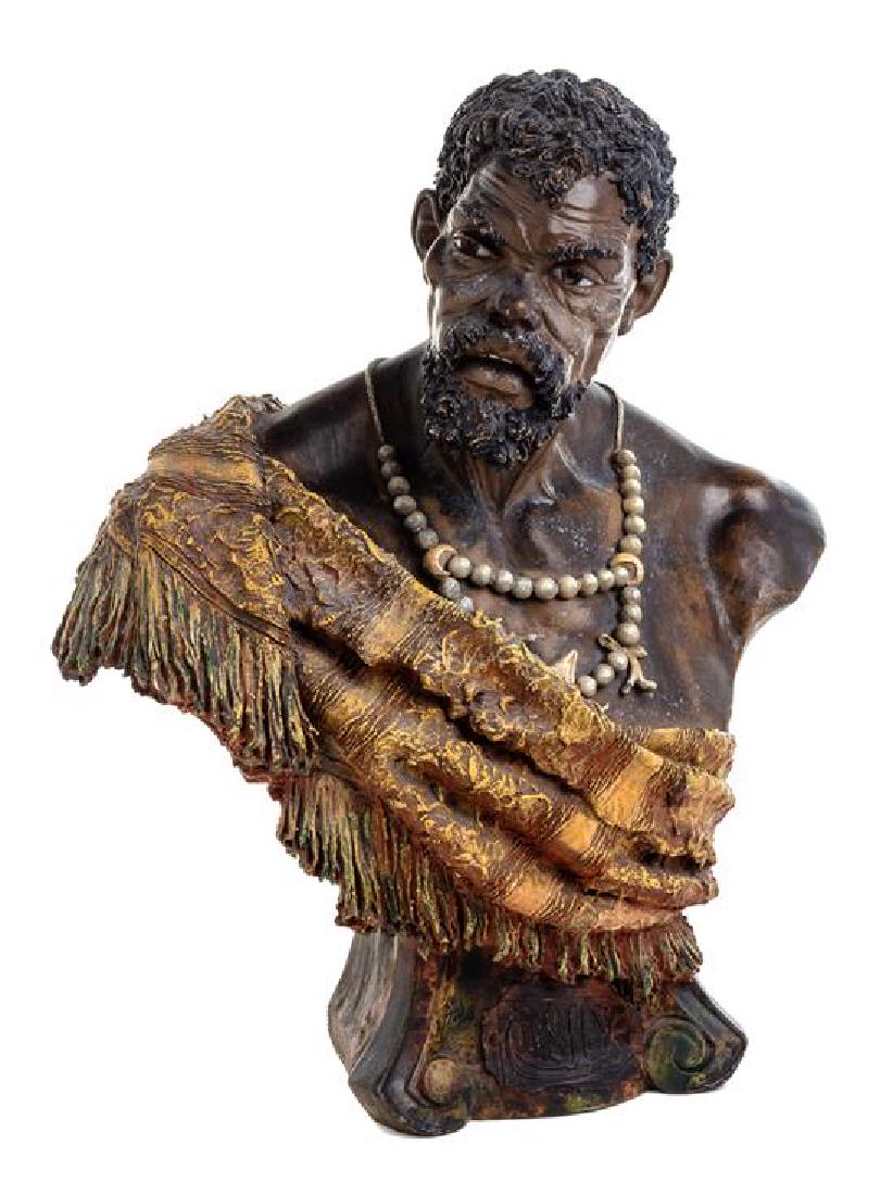 * A Painted Terra Cotta Bust of a North African Man (1 of 1)