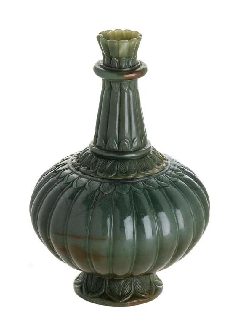 A Mughal Style Jade Vase Height 7 3/8 inches. (1 of 1)