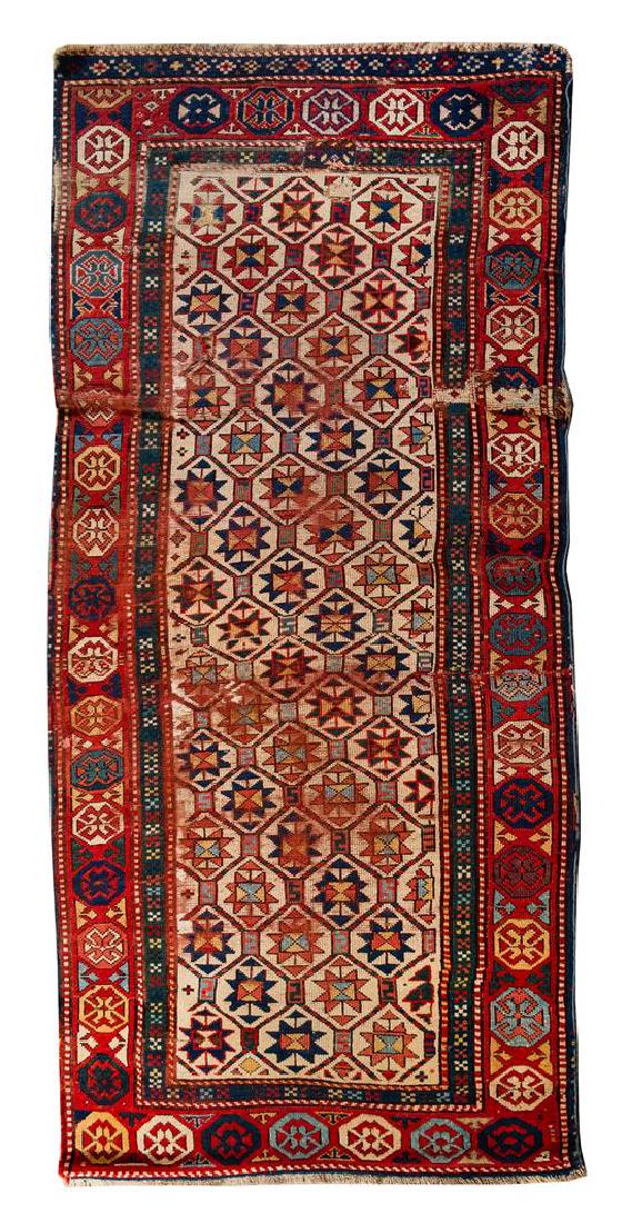 A Kazakh Wool Runner 7 feet 6 inches x 3 feet 4 inches. (1 of 1)