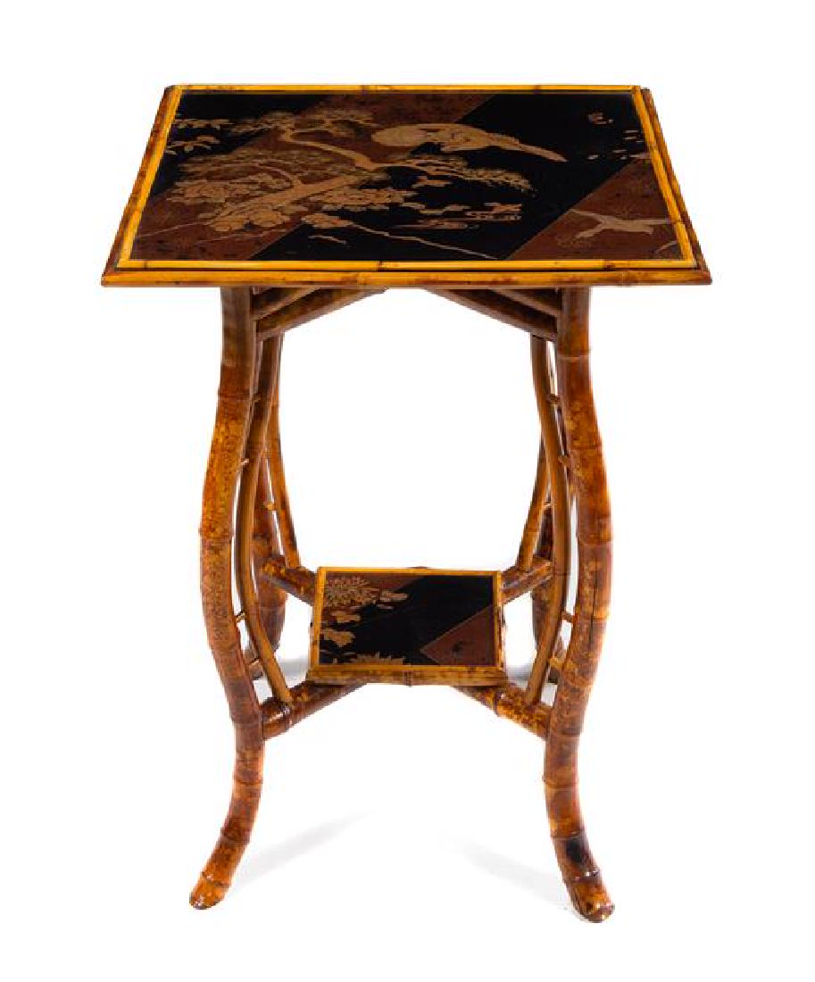 * A Victorian Bamboo and Lacquer Table Height 29 1/2 x (1 of 1)