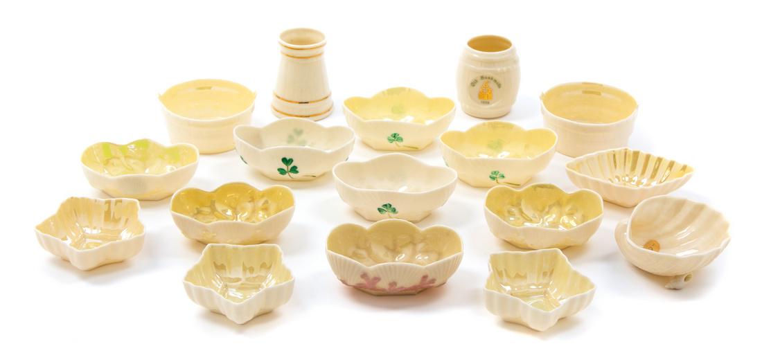 * A Collection of Fifteen Belleek Salts Height of (1 of 1)