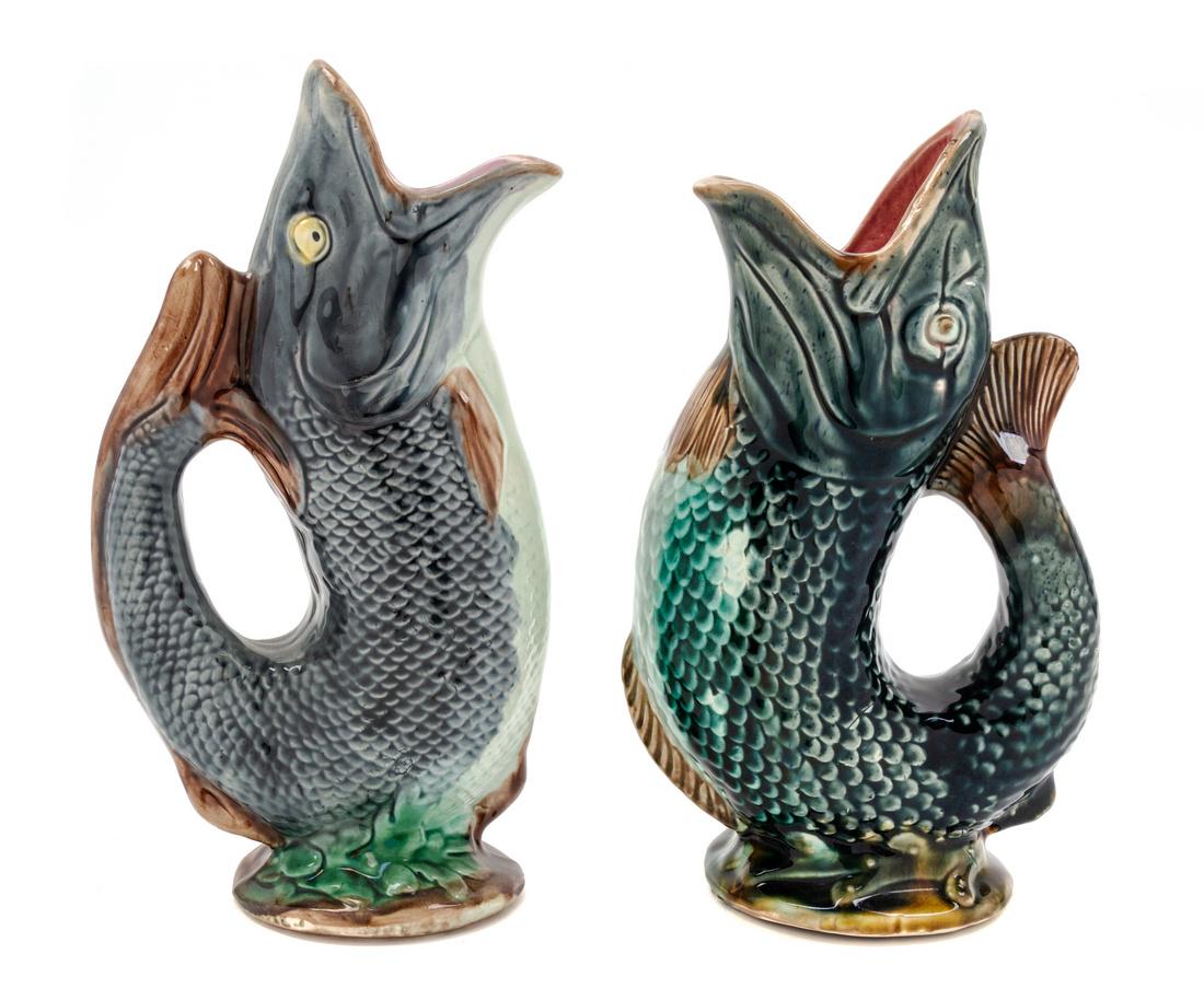 * A Near Pair of American Majolica Figural Water (1 of 1)