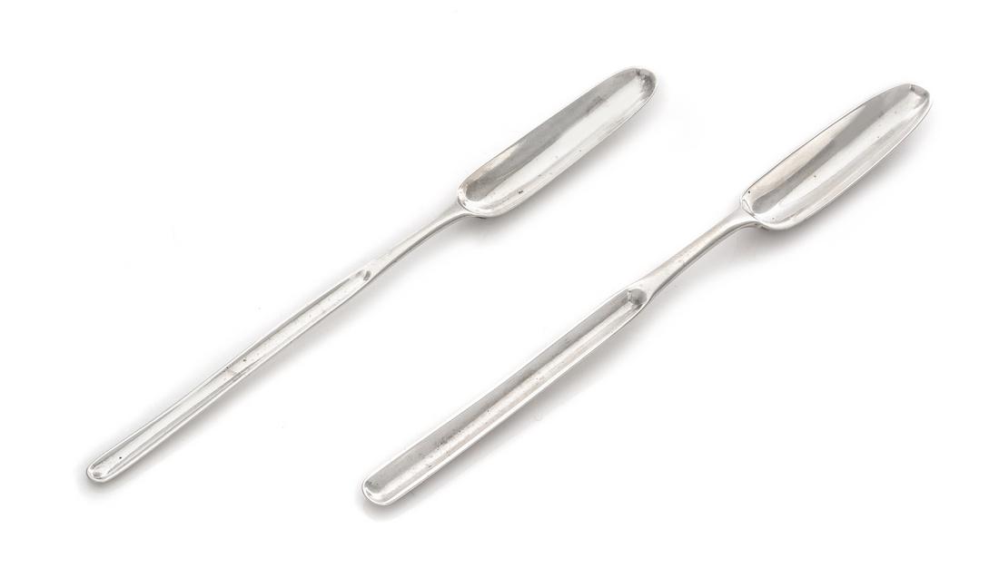 Two George III Silver Marrow Scoops, Peter & Ann (1 of 1)