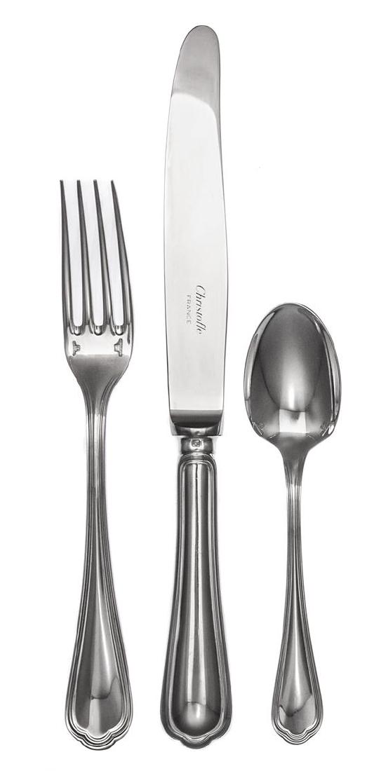 A French Silver-Plate Flatware Service, Christofle, (1 of 2)