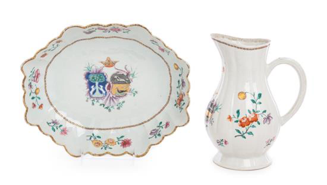 A Chinese Export Armorial Ewer and Basin Height of ewer (1 of 1)