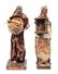 Two Mexican Figural Mixed Media Sculptures Height 13