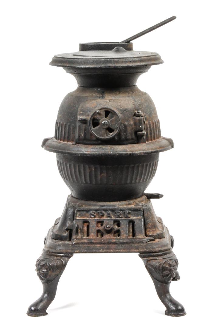 Miniature Cast Iron Stove Height 13 1/2 inches (1 of 1)