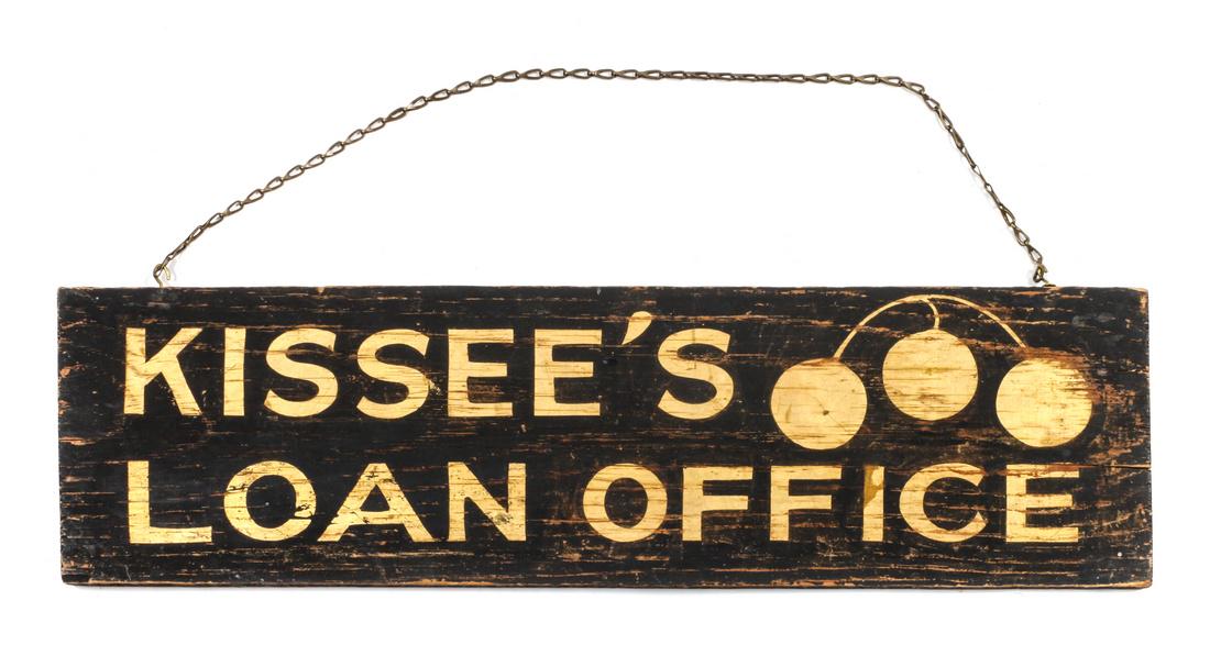 Loan Office Trade Sign Height 7 1/2 x width 27 inches (1 of 1)