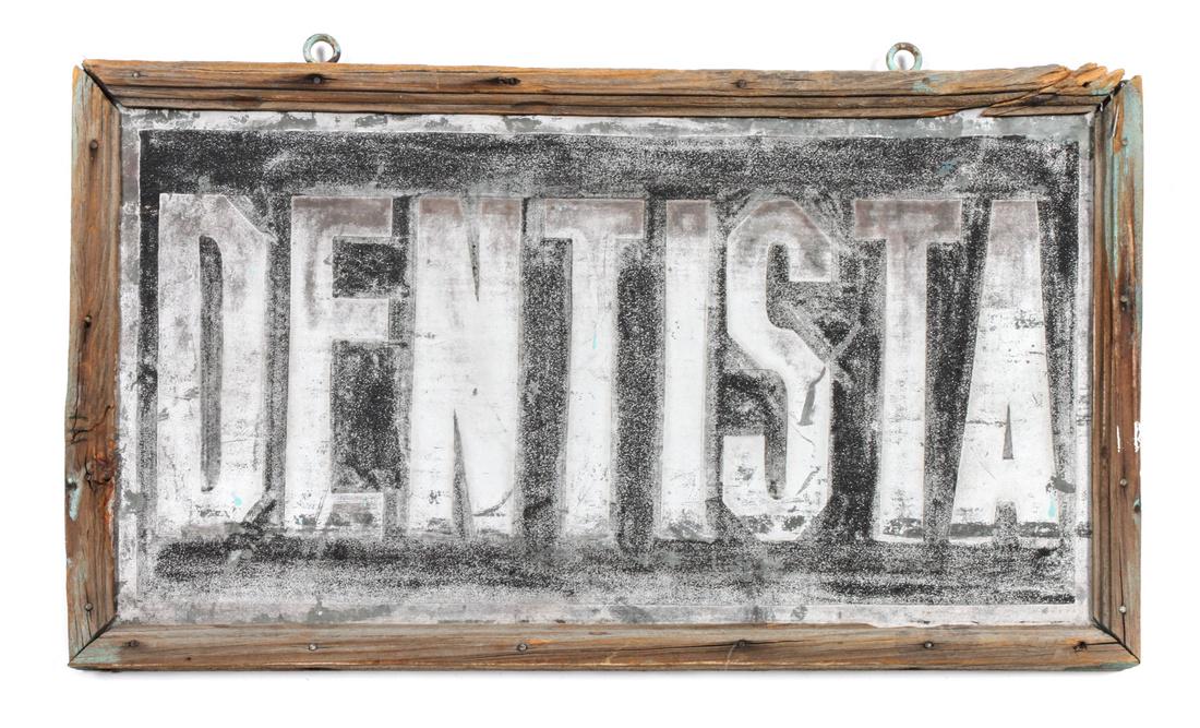 Vintage "Dentista" Trade Sign Framed: 10 1/4 x 17 3/4 (1 of 1)
