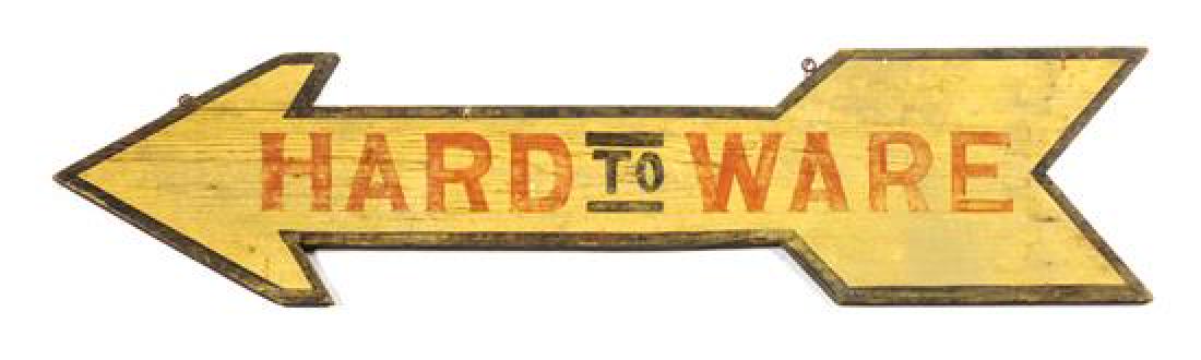 Vintage Painted Wood Sign Height 11 1/4 x length 47 1/2 (1 of 1)