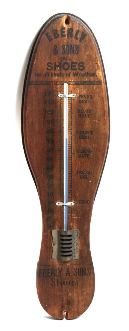 Vintage Shoe Store Trade Sign Thermometer Height 21 x (1 of 1)
