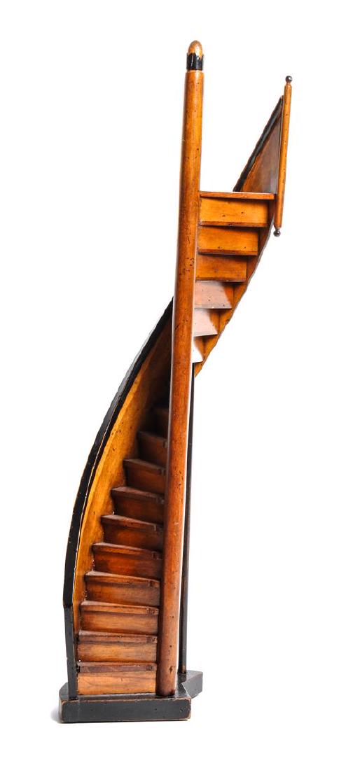 Carved Wood Spiral Staircase Architectural Model Height (1 of 1)