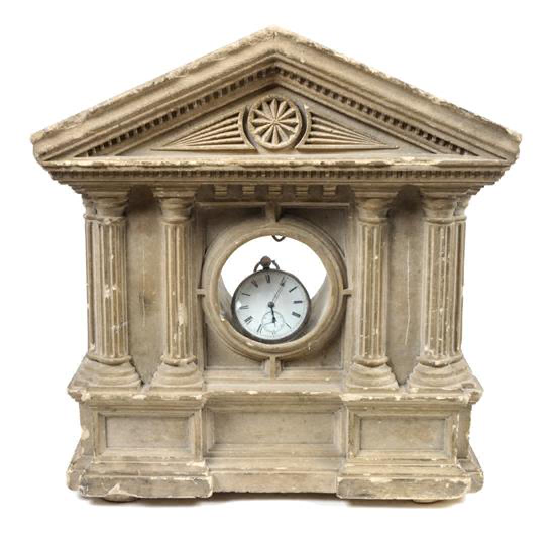 Carved Stone Pocket Watch Hutch Height 12 x width 11 (1 of 1)