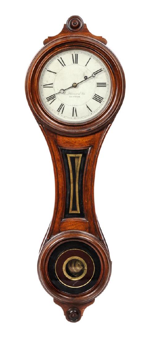 American Oak Wall Clock Height 34 x width 11 x depth 5 (1 of 1)