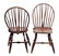 Pair of American Painted Wood Side Chairs Height 38 x