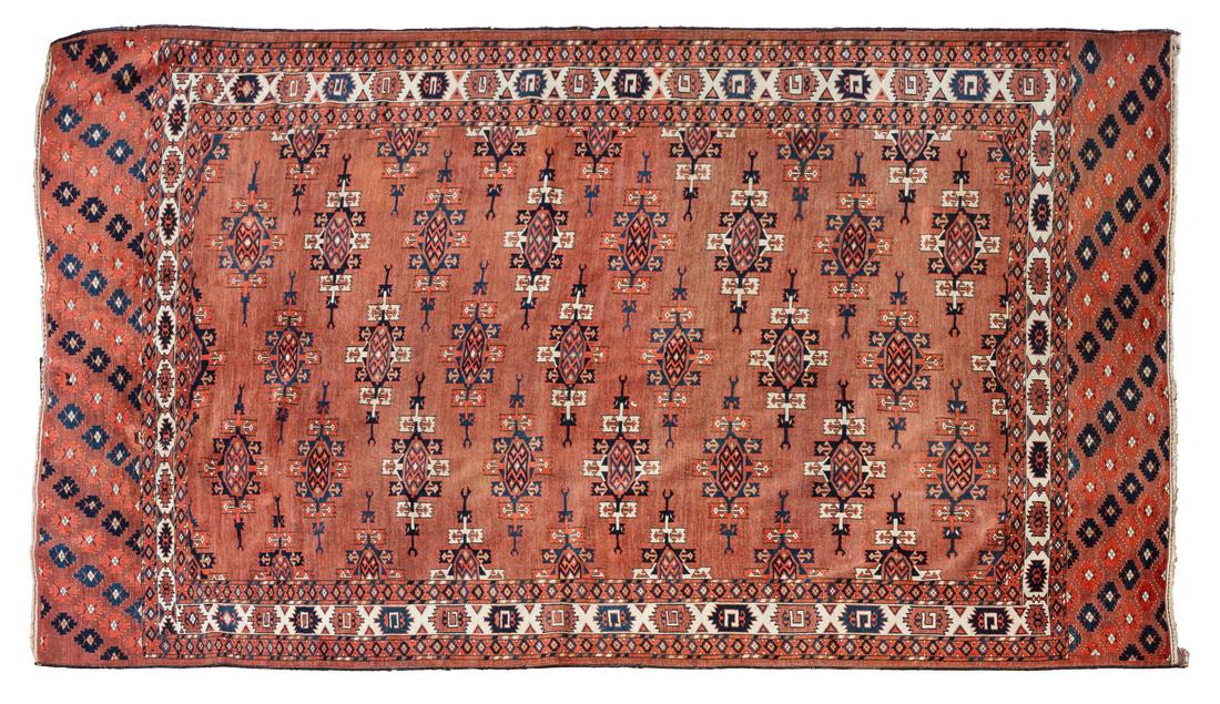 Yomut Turkmen Rug 72 x 113 1/2 inches (1 of 1)