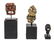 Group of Miniature Masks Height of tallest (with stand)