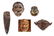 Group of Miniature Masks Height of tallest (with stand) - 2