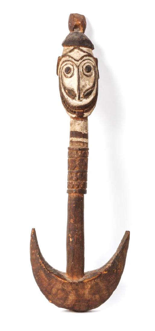 Papua New Guinea Polychrome Carved Wood Suspension Hook (1 of 1)