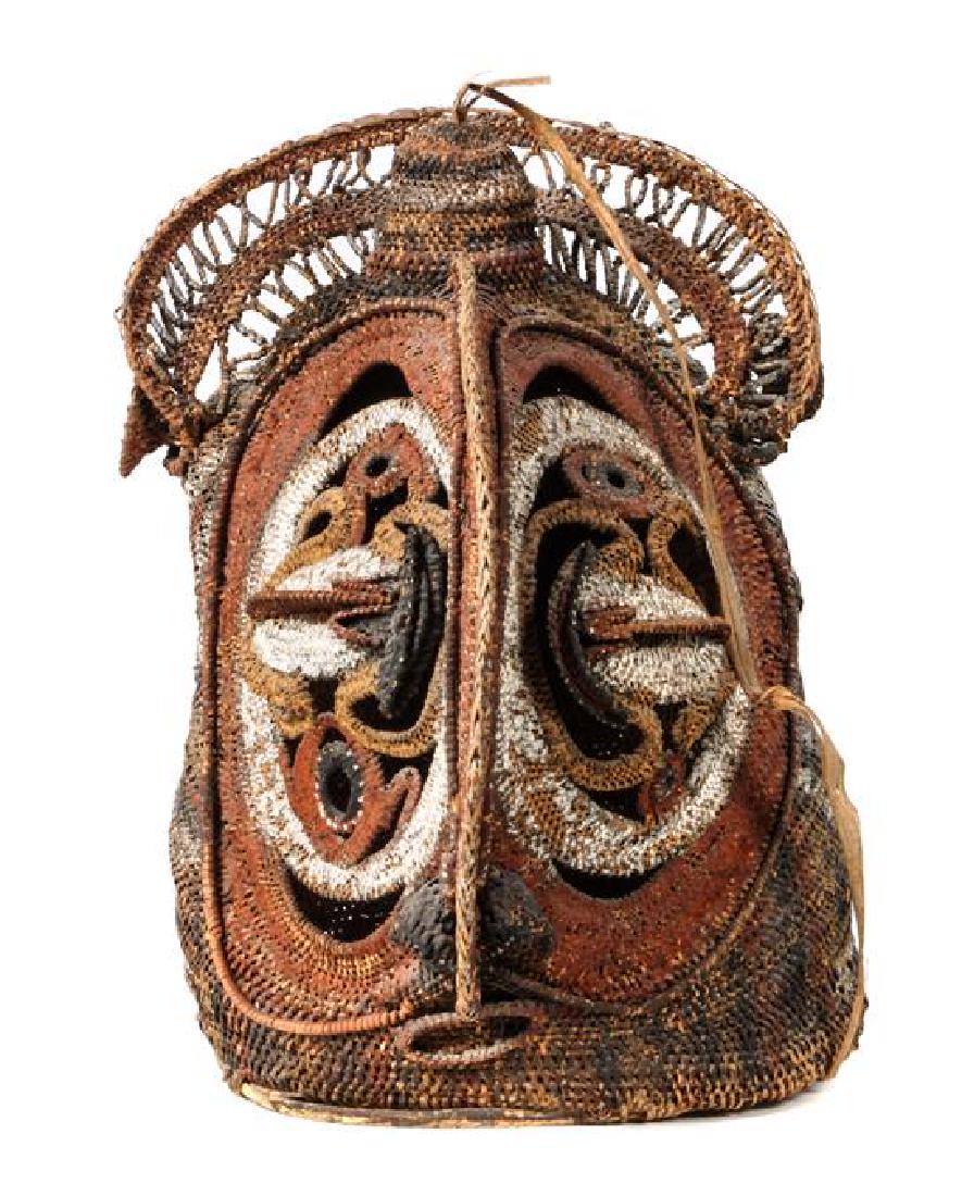 Papua New Guinea Rattan Yam Ceremony Mask Height 17 1/2 (1 of 1)