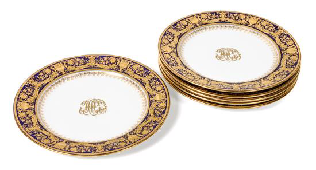 Six Worcester Porcelain Plates Diameter 10 1/8 inches (1 of 1)