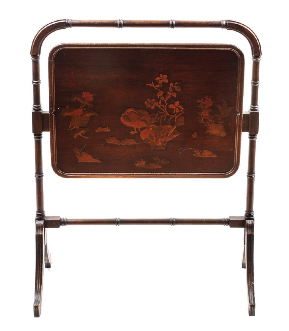 Mahogany Folding Tea Table Height 37 x width 29 inches: Mahogany Folding Tea Table Height 37 x width 29 inches Estimate $100-300