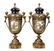 Pair of Sevres Style Gilt Bronze Mounted Porcelain Urns