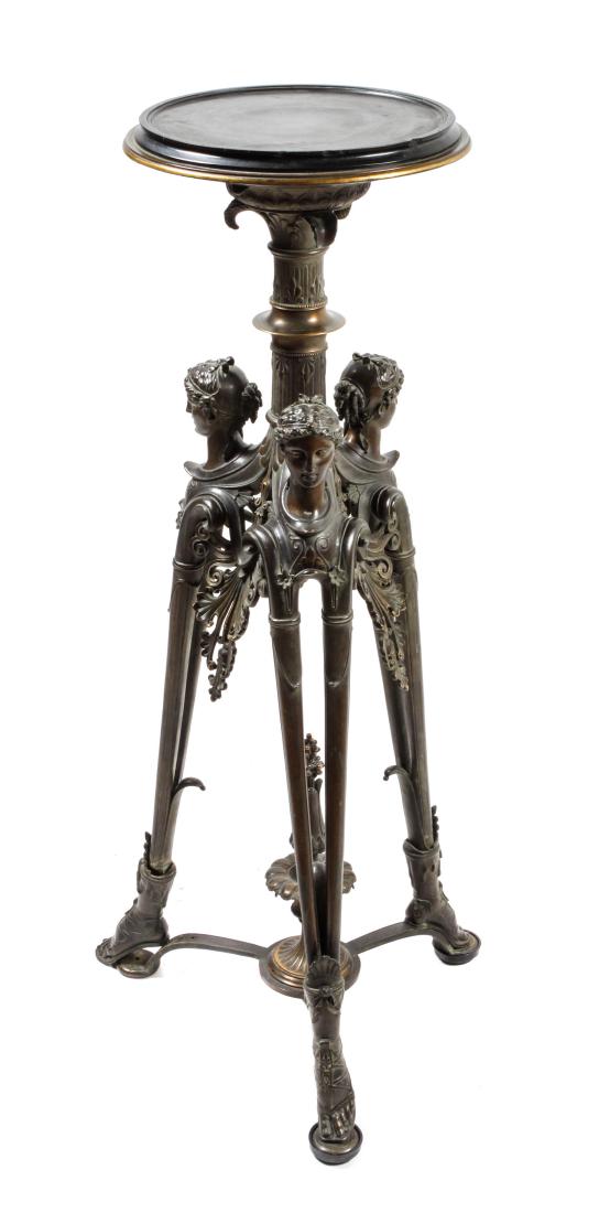 A Neoclassical Bronze Pedestal Height 44 inches (1 of 1)