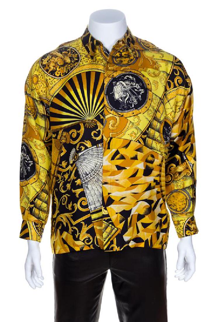 A Gianni Versace Silk Print Shirt, No size. (1 of 1)