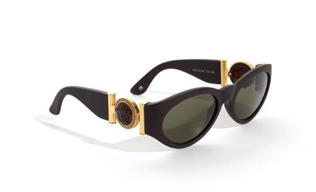 A Pair of Gianni Versace Brown Sunglasses, (1 of 1)