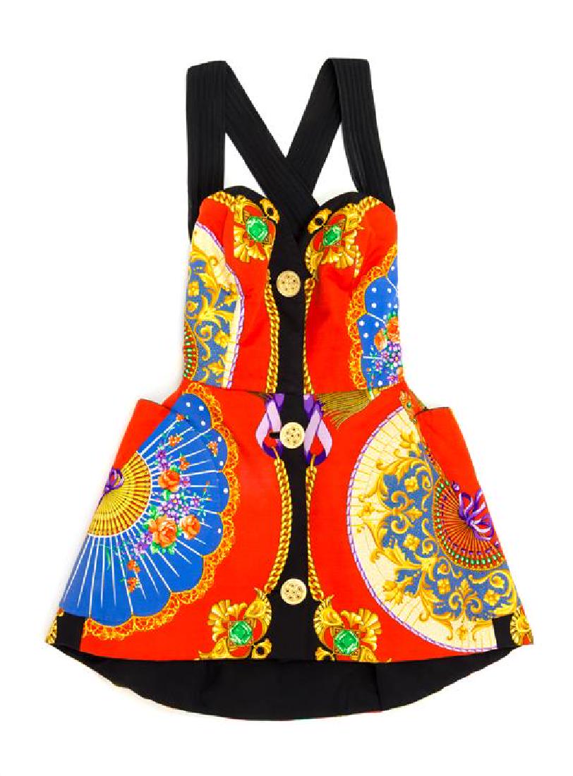A Gianni Versace Silk Atelier Print Mini Dress, No (1 of 1)