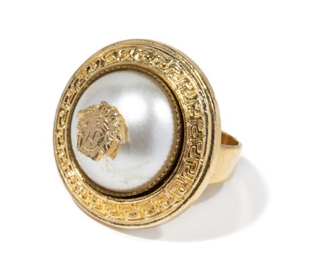 A Gianni Versace Faux Pearl Ring, Approximate (1 of 1)