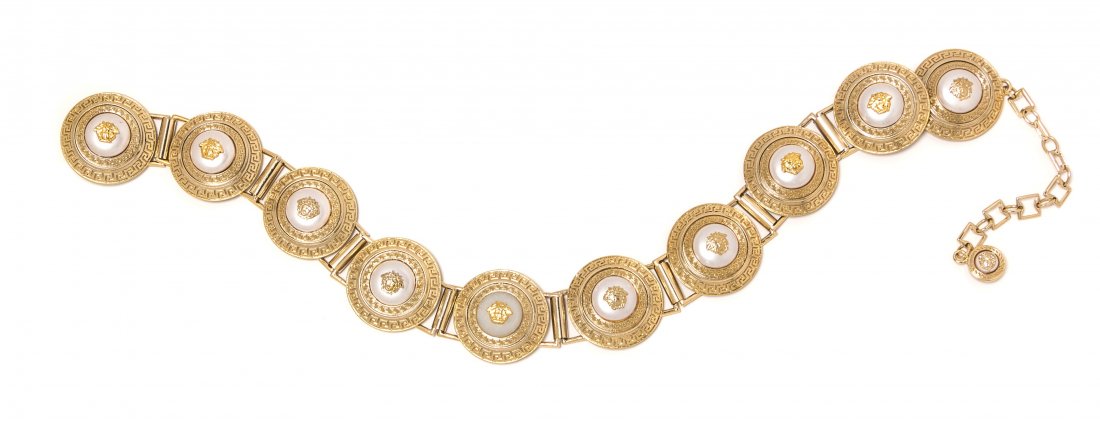 A Gianni Versace Medallion Link Belt, (1 of 1)