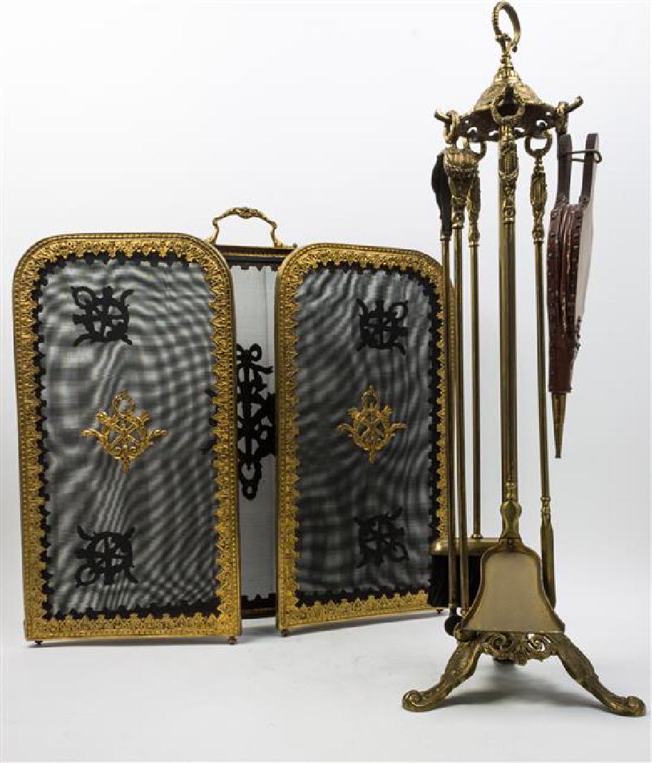 A Louis XVI Style Gilt Metal Fire Screen (1 of 1)