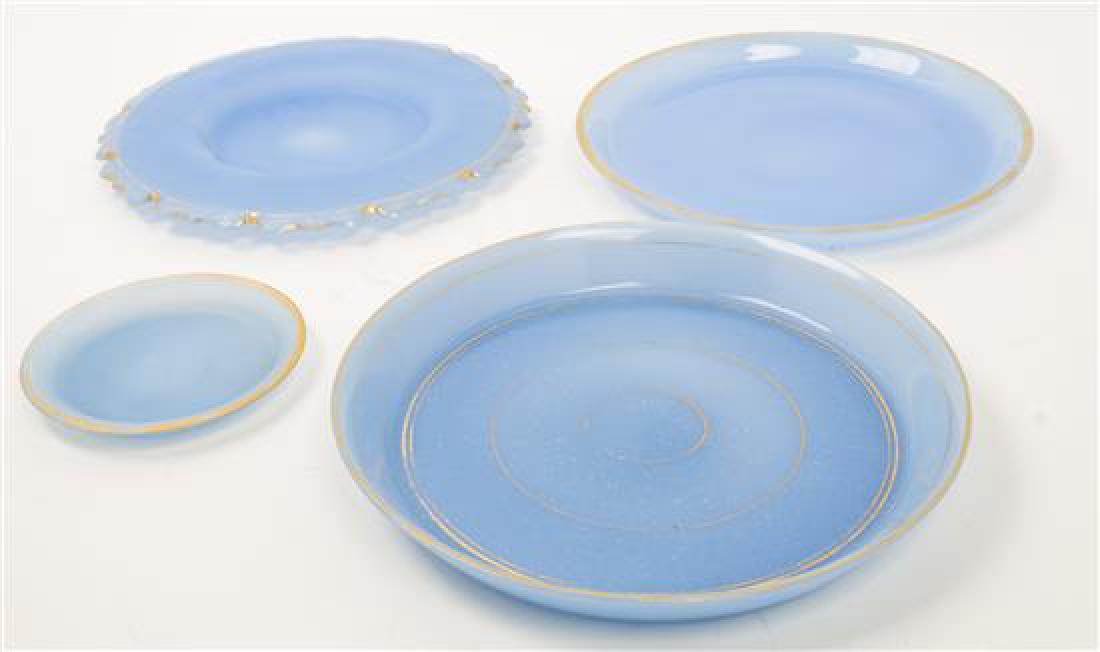 Four Opaline Glass Plates (1 of 1)