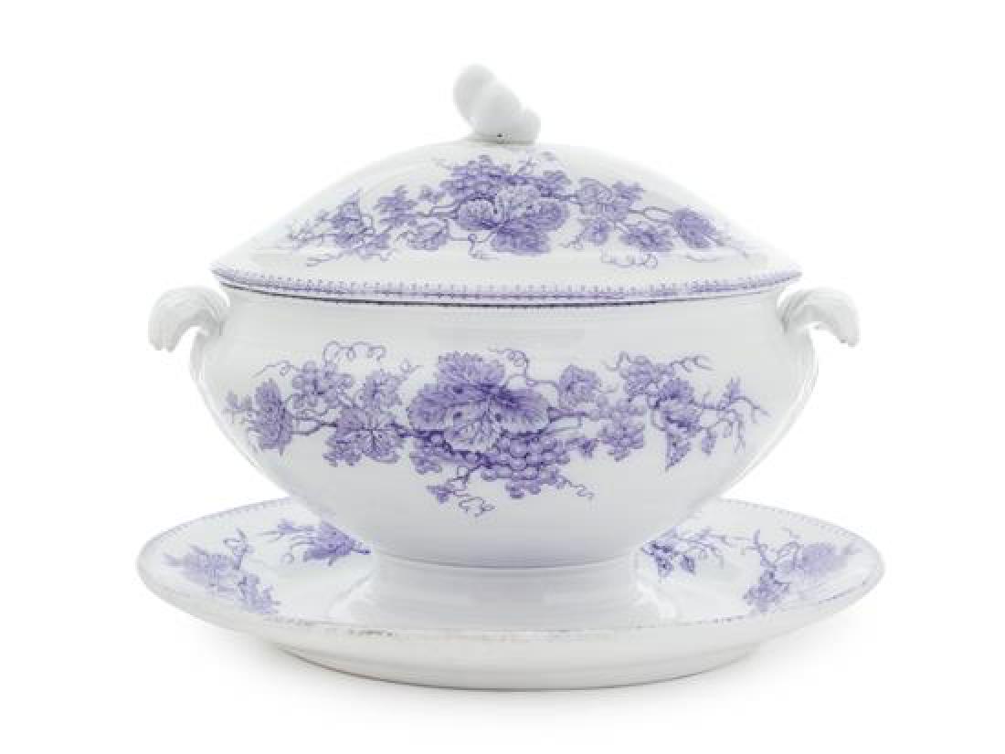 An English Transfer Decorated Tureen and Tray (1 of 1)
