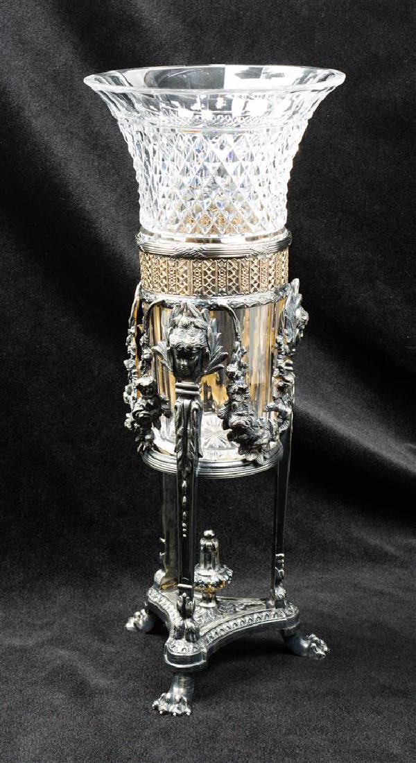 A Pairpoint Silver-Plate and Cut Glass Vase (1 of 1)