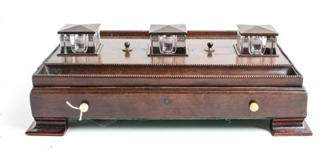 An English Mahogany Standish (1 of 1)