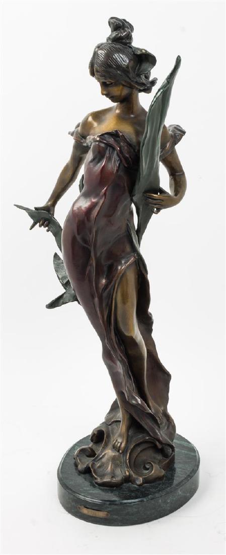 An Art Nouveau Style Bronze Figure, R. Roche (1 of 1)