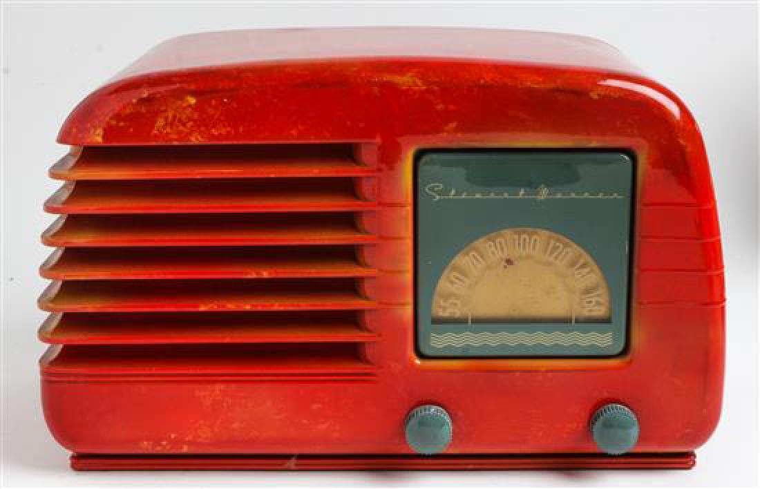 A Red Catalin Stuart Warner Radio. Model no. C51T2 (1 of 1)