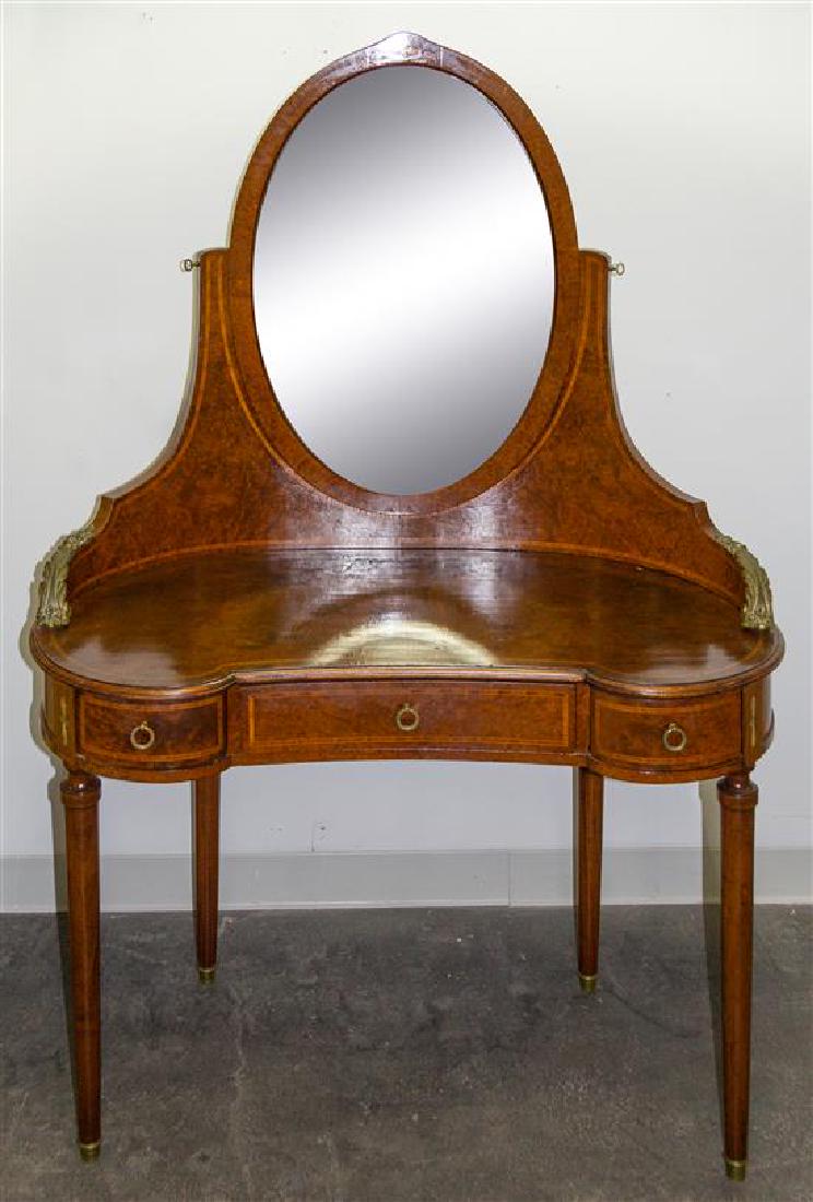 A Burlwood Mother-of-Pearl Inlaid and Gilt Metal (1 of 1)