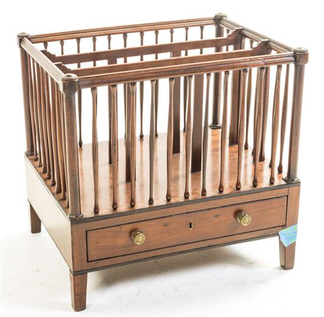 A Mahogany Canterbury: A Mahogany Canterbury Width 18 inches. Estimate $200-400