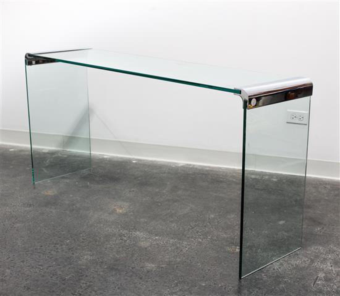 A Chrome and Glass Cocktail Table (1 of 1)