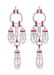 A Pair of 18 Karat White Gold, Diamond and Ruby