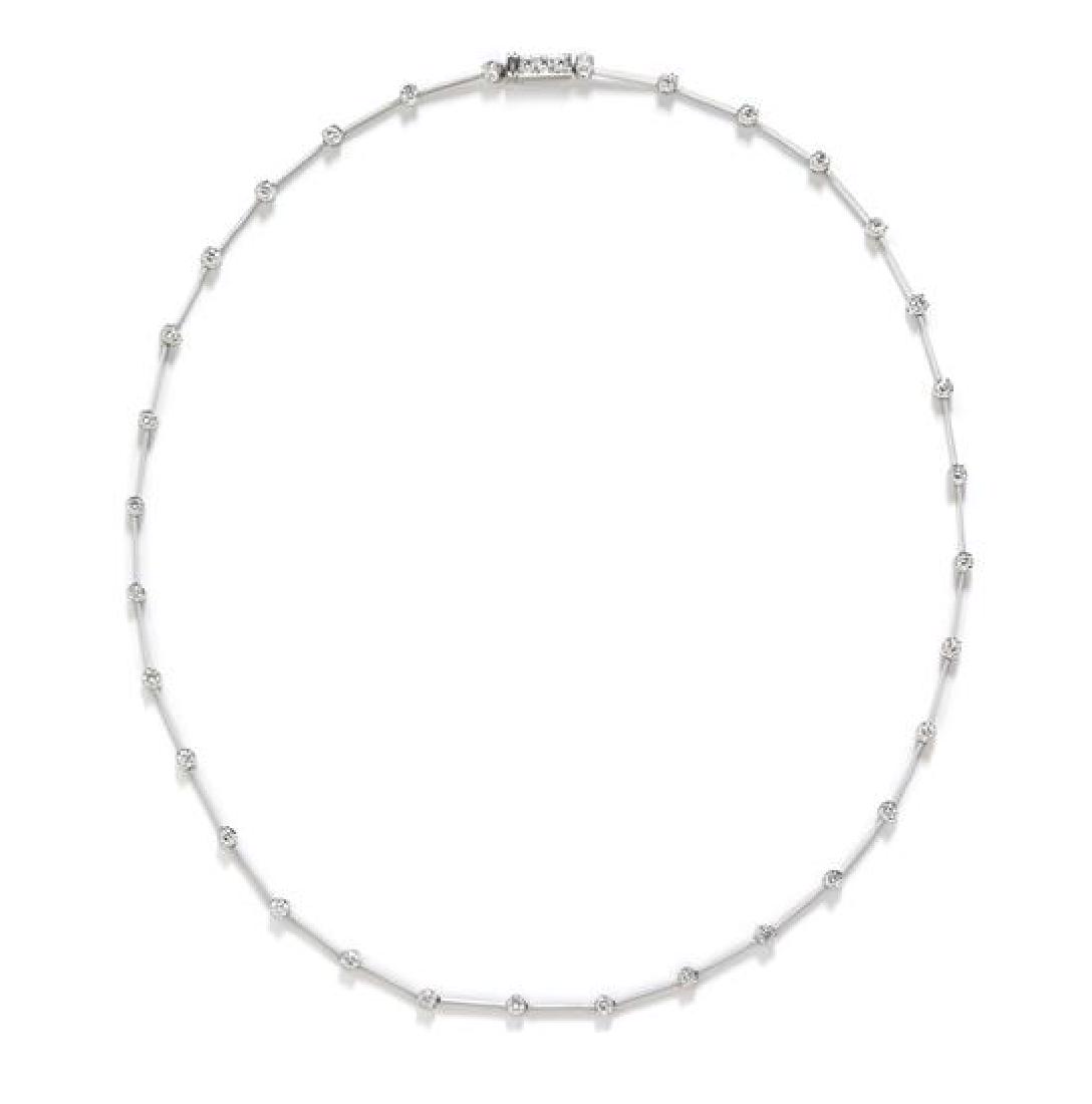 * An 18 Karat White Gold and Diamond Necklace, Peter (1 of 1)