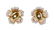 A Pair of 18 Karat Yellow Gold, Diamond and