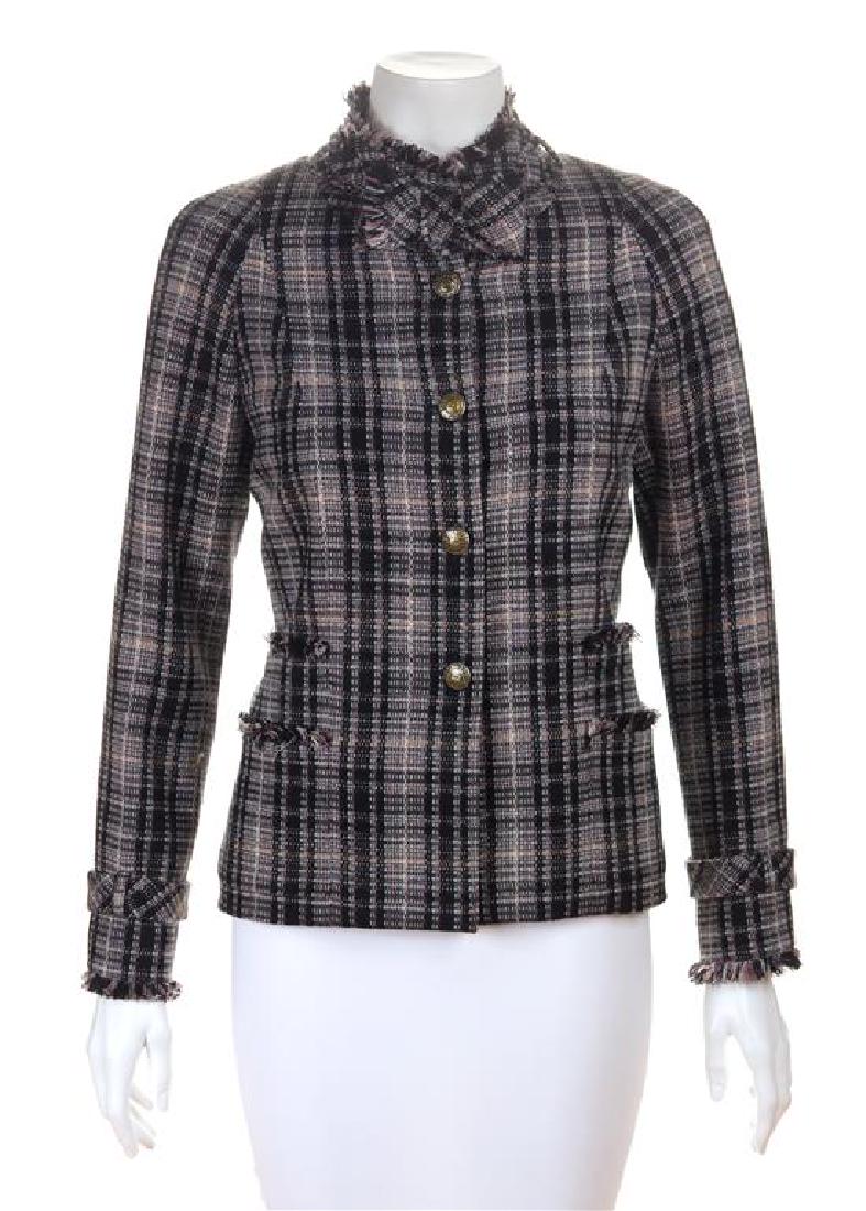 A Chanel Multicolor Wool and Cashmere Plaid Jacket Size (1 of 2)