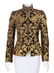 A Roberto Cavalli Brown Velvet and Gold Brocade Jacket,